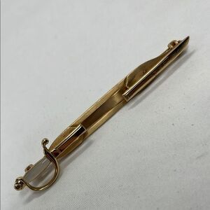 Vintage Anson Gold Toned Sword Tie Clip